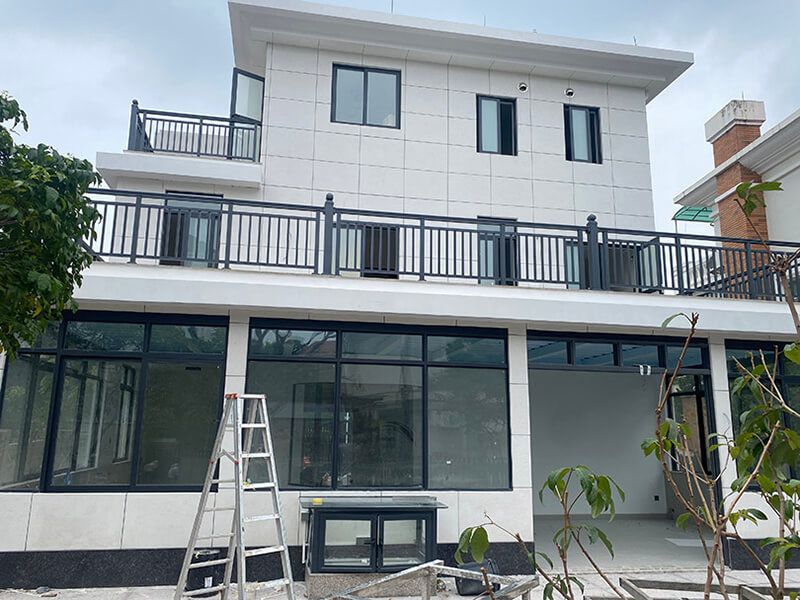 碧桂園別墅外墻施工場景