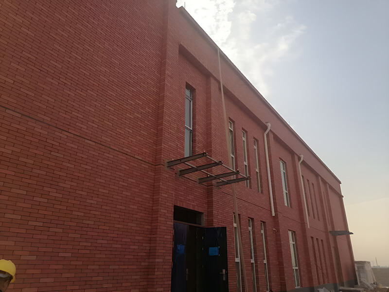 風(fēng)力發(fā)電廠外墻側(cè)面展示