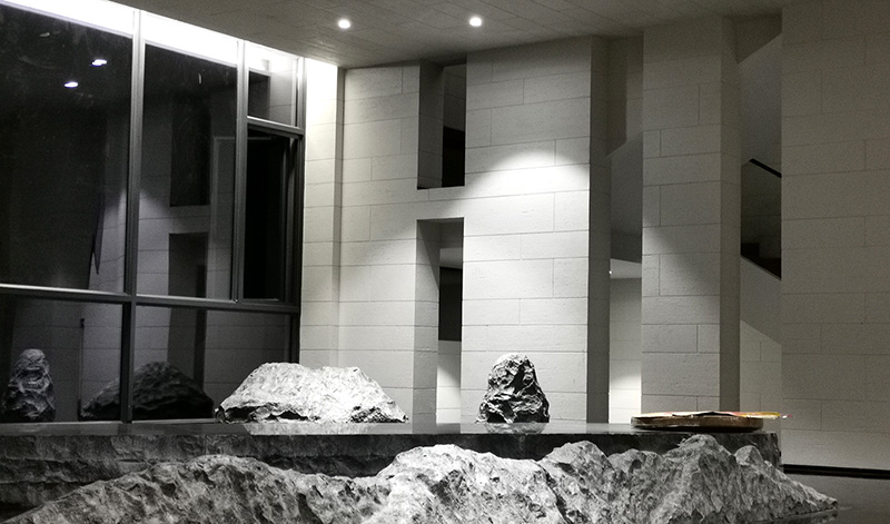江西峽江林瑞石業(yè)大廳墻面裝修展示