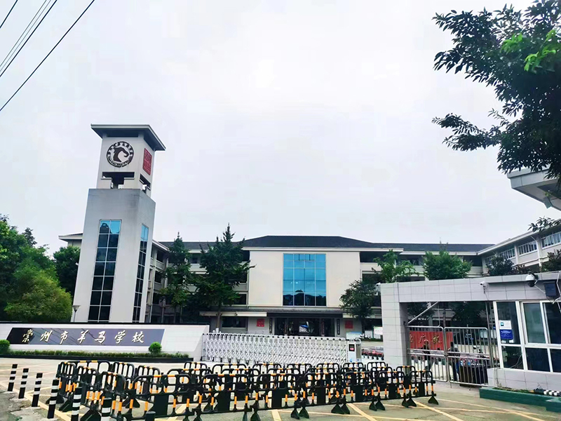 羊馬學校舊改前校門口翻新實景
