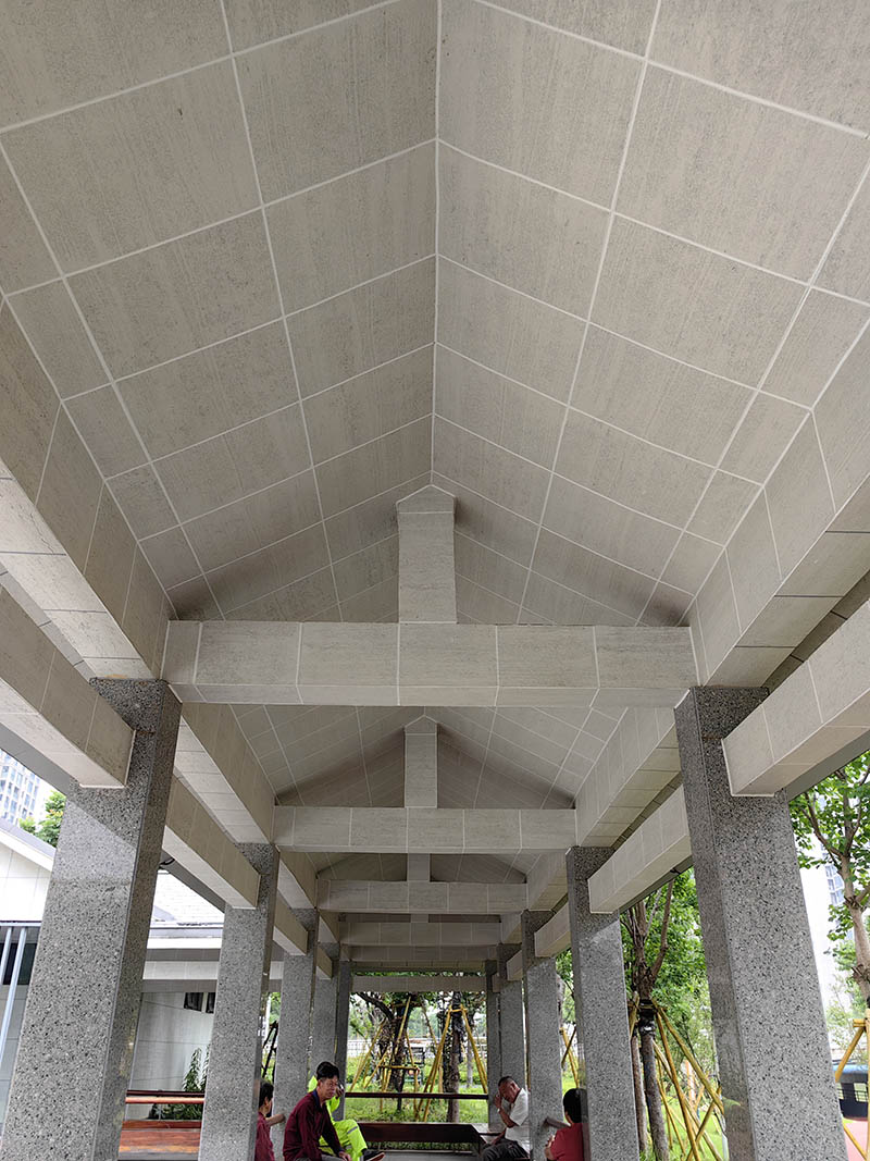 浙江中央綠軸公園涼亭俯視圖